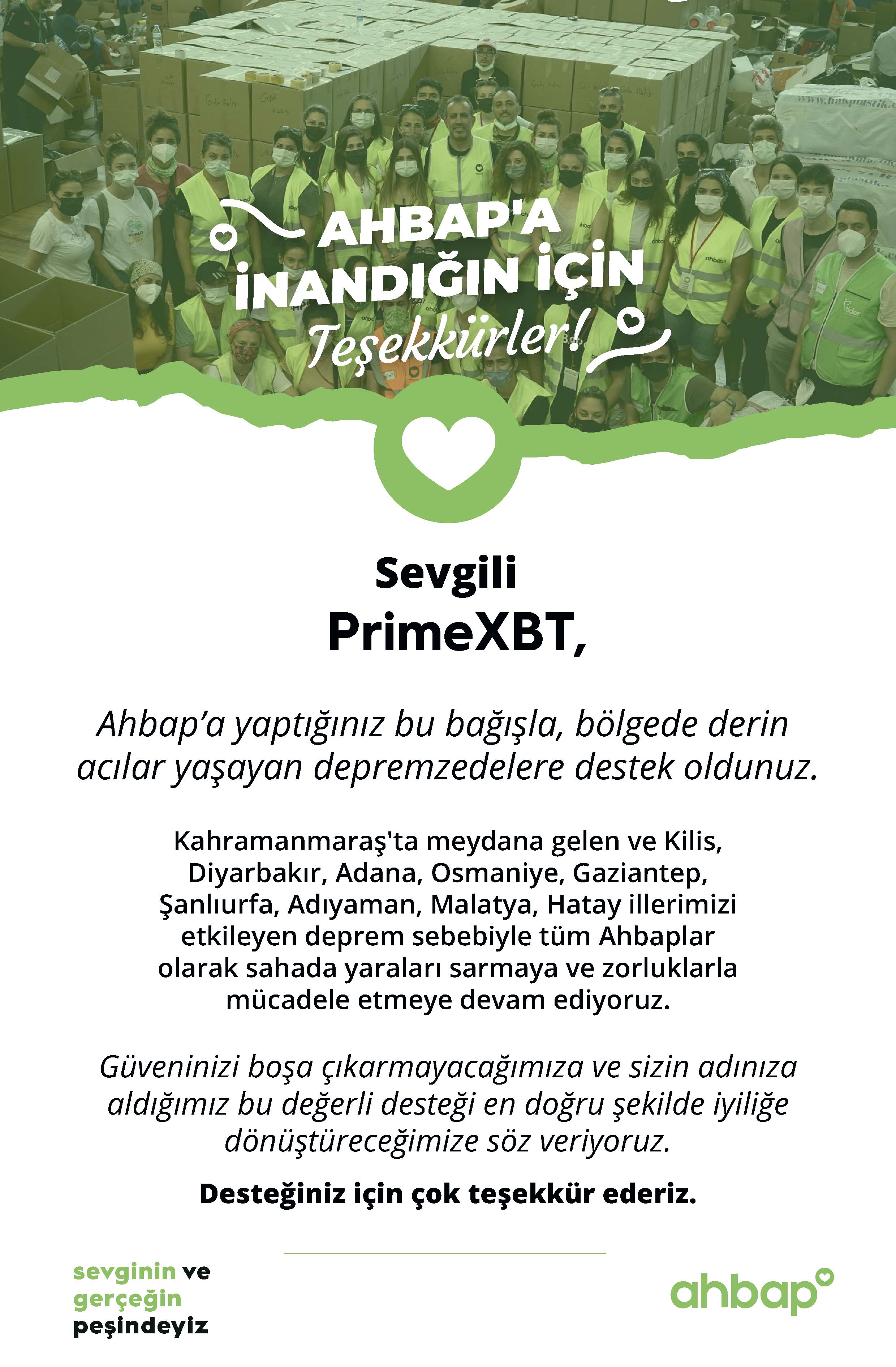 PrimeXBT Trading Platform Makes Disaster Relief Donation To Support Turkey Earthquake Efforts - PrimeXBT