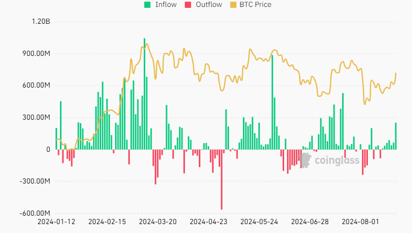 Bitcoin is buoyed by Fed Chair Powell at 65k - ETF FLOWS 6