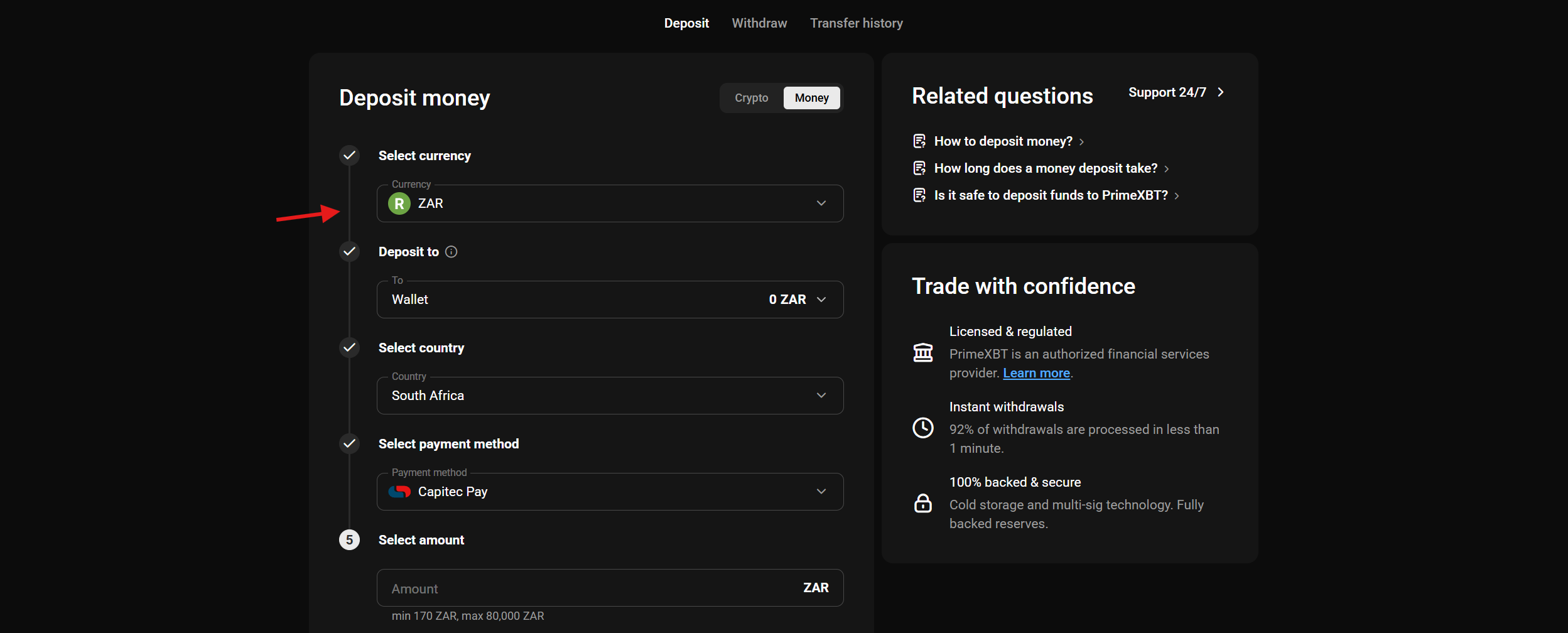 ZAR-denominated accounts now available on PrimeXBT - actual second zar